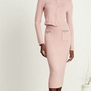 NWT Chic Pink Women's Skirt Set